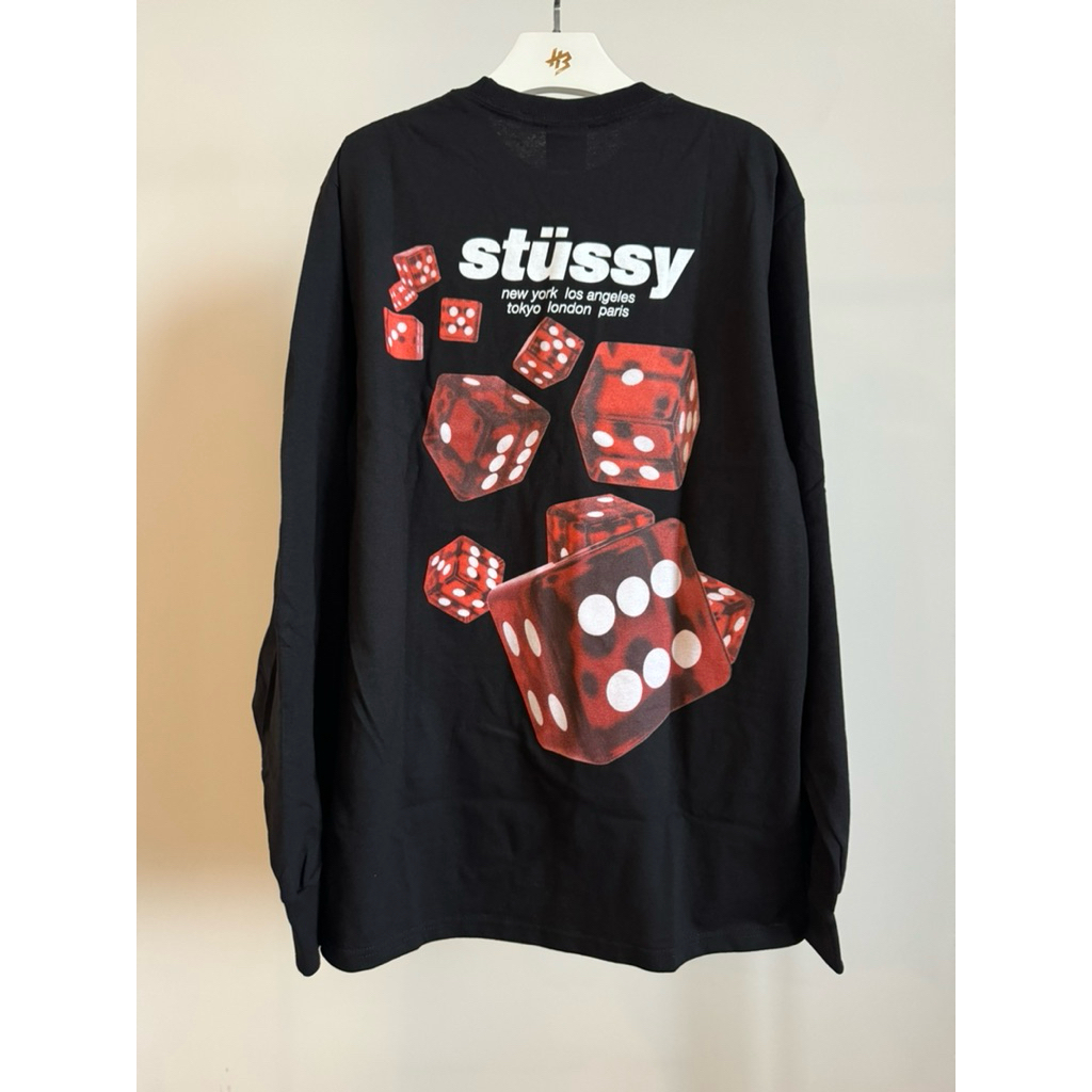 [ของแท้] STÜSSY ROLLERS LS TEE BLACK (US) พร้อมส่ง