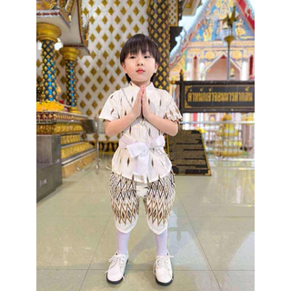 ชุดไทยเด็กผู้ชาย 1-5ปี ชุดไทยเด็กผู้ชาย สีขาวดำ สีสุภาพ ใส่หล่อๆ💙