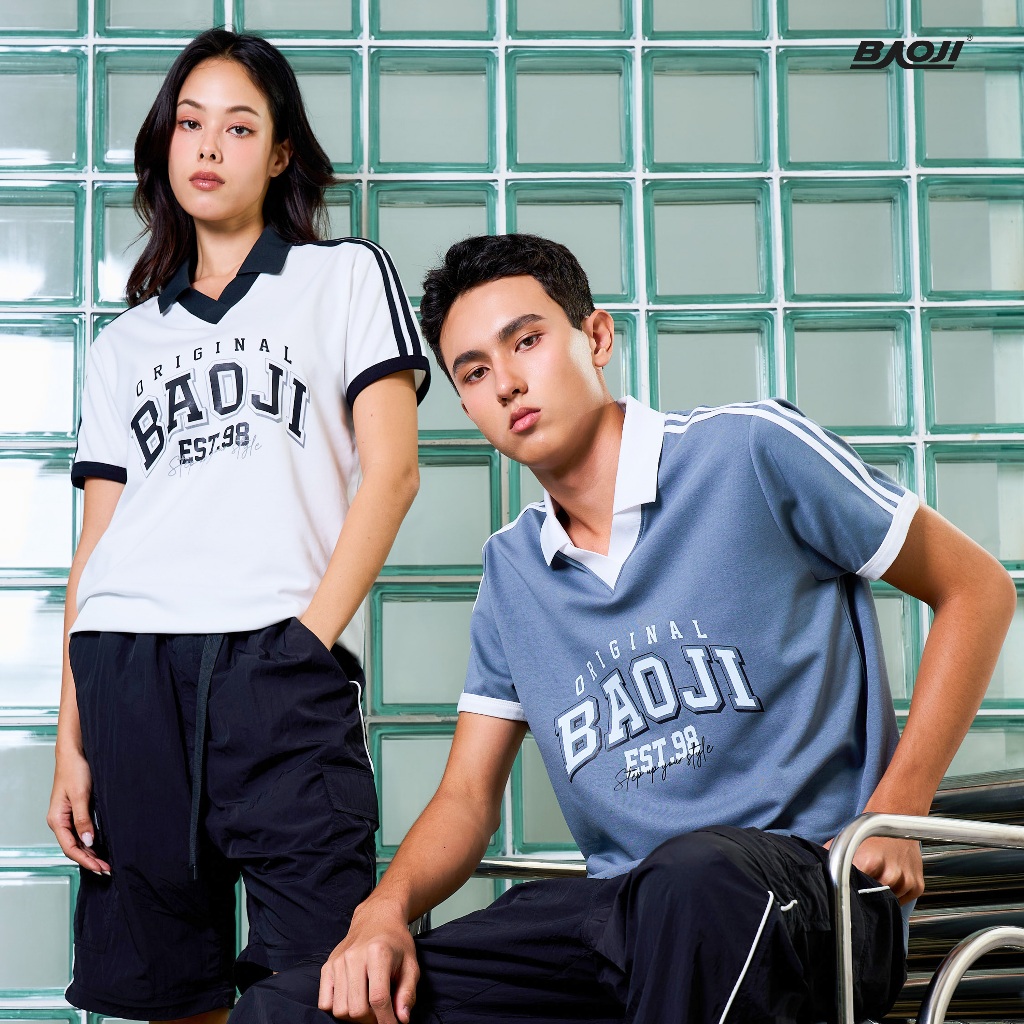 BAOJI บาโอจิ เสื้อ เสื้อโปโลผู้ชายและผู้หญิง รุ่น VARSITY ORIGINAL POLO (BBJATP-001)