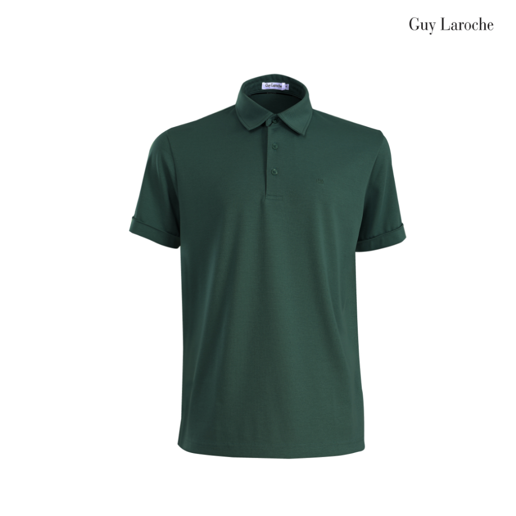 Guy Laroche เสื้อโปโลแขนสั้น ใส่สบาย สีสด ไม่ซีดง่าย ทรง Extra FIT  สีเขียว รุ่น BKL6305W5GR