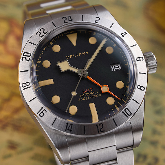 [Pre-order][ออโต้] Baltany S6073 Retro BB Pro GMT Watch 39MM GL AR Dome Sapphire NH34 200M