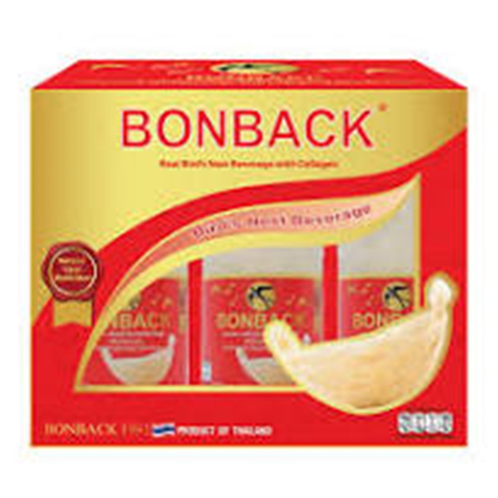 Bonback เครื่องดื่มรังนกแท้สำเร็จรูป ผสมคอลลาเจน 200 มล. จำนวน 1 กล่อง(6ขวด/กล่อง)