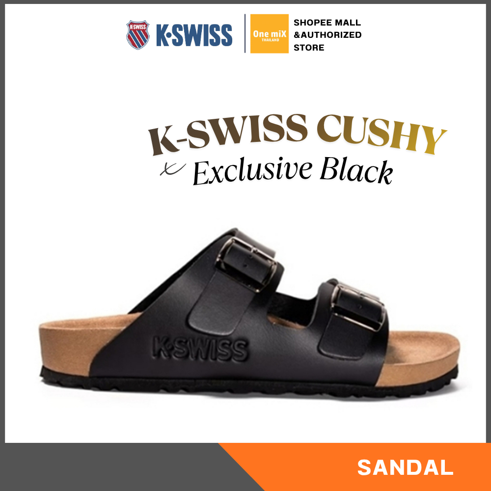 K-SWISS Cushy Sandals (Exclusive Black) รองเท้าแตะ รุ่นฮิต ทรงมาแรง ได้ทั้งชายหญิง