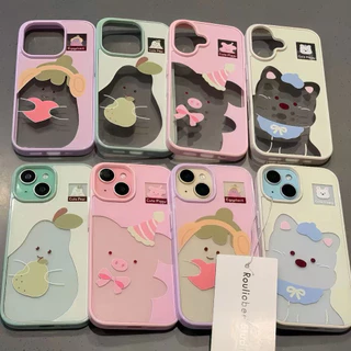 สำหรับ ไอโฟน i17 17air 17pro 17promax เคสใสอะคริลิค สกรีนลายการ์ตูน เคสรุ่น i13 promax i14 promax i15 i16 16promax