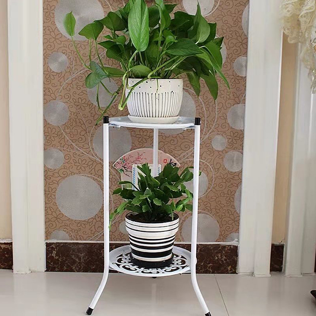 ขาตั้งกระถาง ชั้นวางดอกไม้ระเบียง ชั้นวางกระถางต้นไม้ 2 ชั้น ขาตั้งกระถางดอกไม้เหล็ก เหล็กดัด  รับน้ำหนักได้มาก - รูปที่ 5