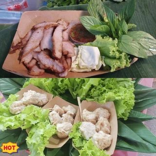 ถาดกระดาษใส่อาหาร (แพ็ค 50 ใบ) ใส่ขนม เฟรนฟราย ลูกชิ้น กันน้ำกันมัน พร้อมใช้งาน กระดาษคราฟท์ทรงเรือ