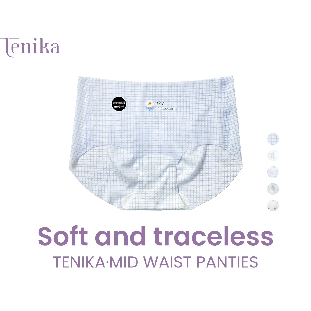 TENIKA กางเกงชั้นใน เอวกลาง Ice Silk Seamless กางเกงในผู้หญิง #KNI-119