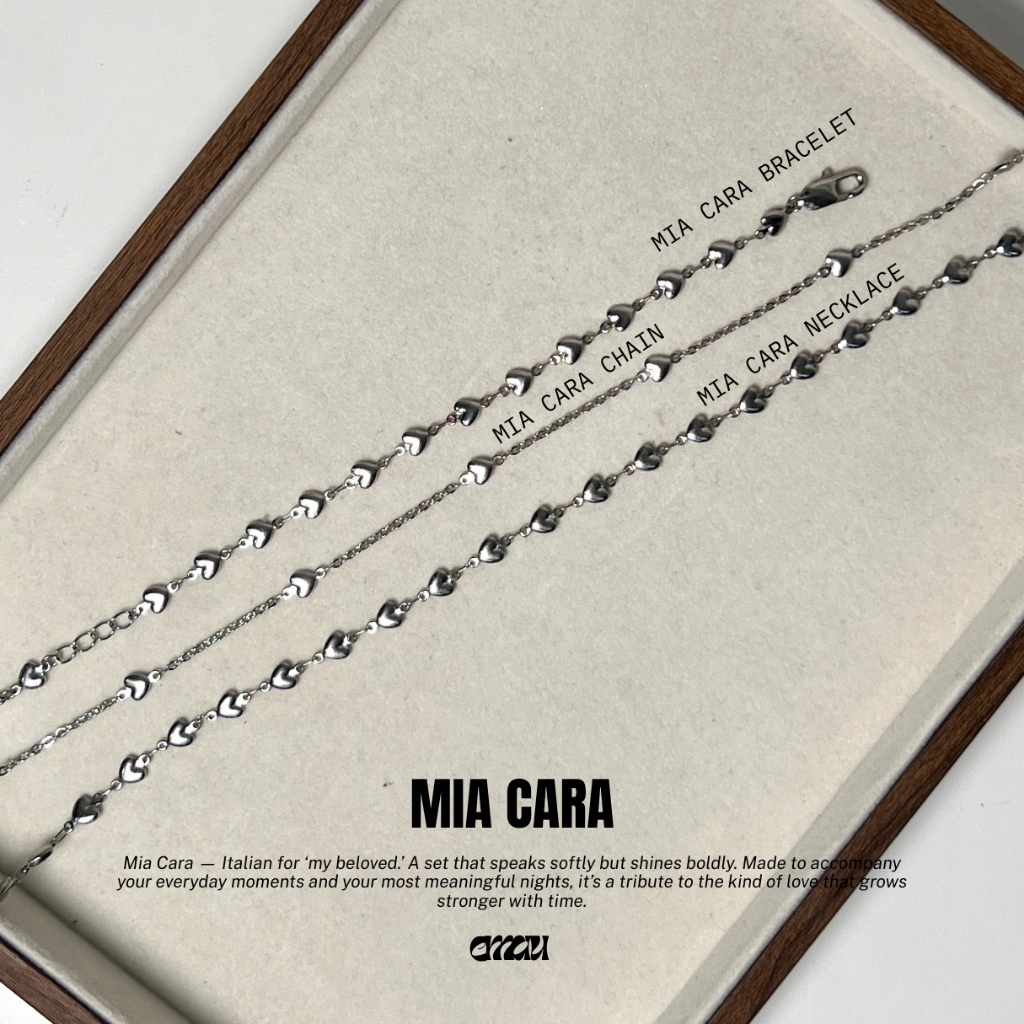 EMAU- Mia Cara สร้อยสแตนเลสจี้หัวใจ สร้อยข้อมือสแตนเลสจี้หัวใจ