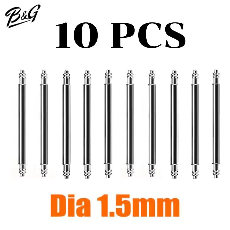(พร้อมส่ง) 10 ชิ้น สปริงบาร์สายนาฬิกา สลักสายนาฬิกา สำหรับยึดสายนาฬิกากับตัวเรือน  Spring bar 1.5 mm และ 1.8 mm. - รูปที่ 5