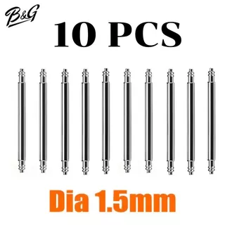 (พร้อมส่ง) 10 ชิ้น สปริงบาร์สายนาฬิกา สลักสายนาฬิกา สำหรับยึดสายนาฬิกากับตัวเรือน Spring bar 1.5 mm และ 1.8 mm.