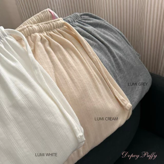 DOPEY.PUFFY / LUMI PANTS กางเกงขายาวเนื้อผ้าฉลุ (A06)
