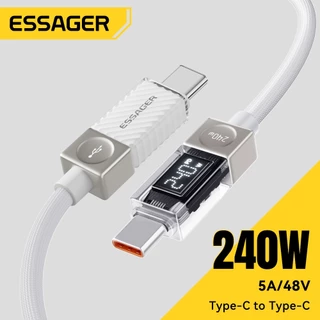 Essager 240W C-C/A-C/C-L สายชาร์จข้อมูลแบบเร็วพร้อมจอแสดงผลดิจิทัล - ตัวเลือกสีสันทันสมัย