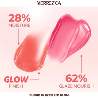 [ ซอง ] Merrez'Ca Sugar Glazed Lip Glow เมอเรซก้า ชูก้า เกรซ ลิป โกลว์ พลัสความวิ๊ง เหมือนปากกระจก ขนาด 2 มิลลิลิตร