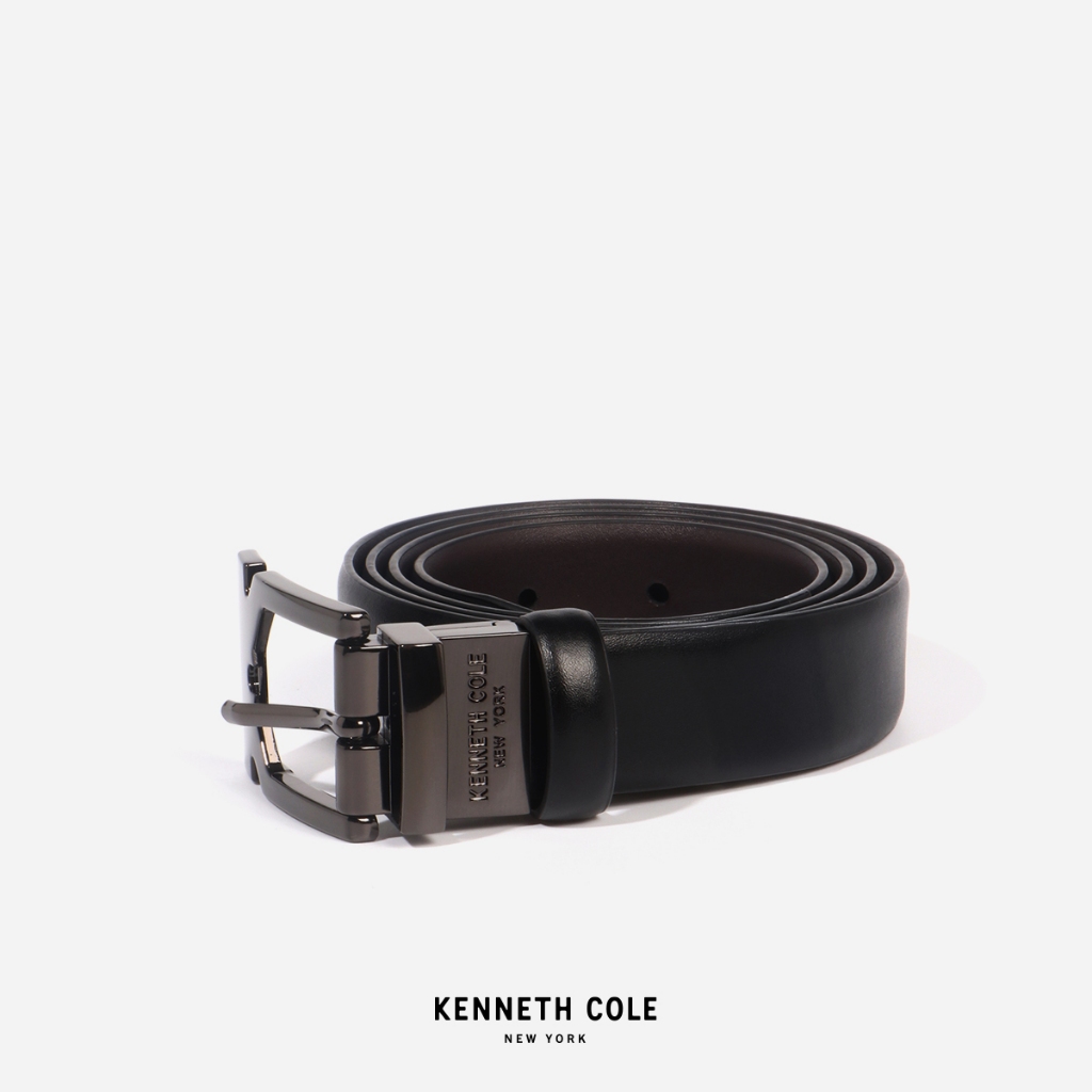 KENNETH COLE เข็มขัดหนังเข็มขัดผู้ชายรุ่น KC BELT BOX SET BLACK/BROWN สีดำ/น้ำตาล ( BLT - KF24223LE-014 )