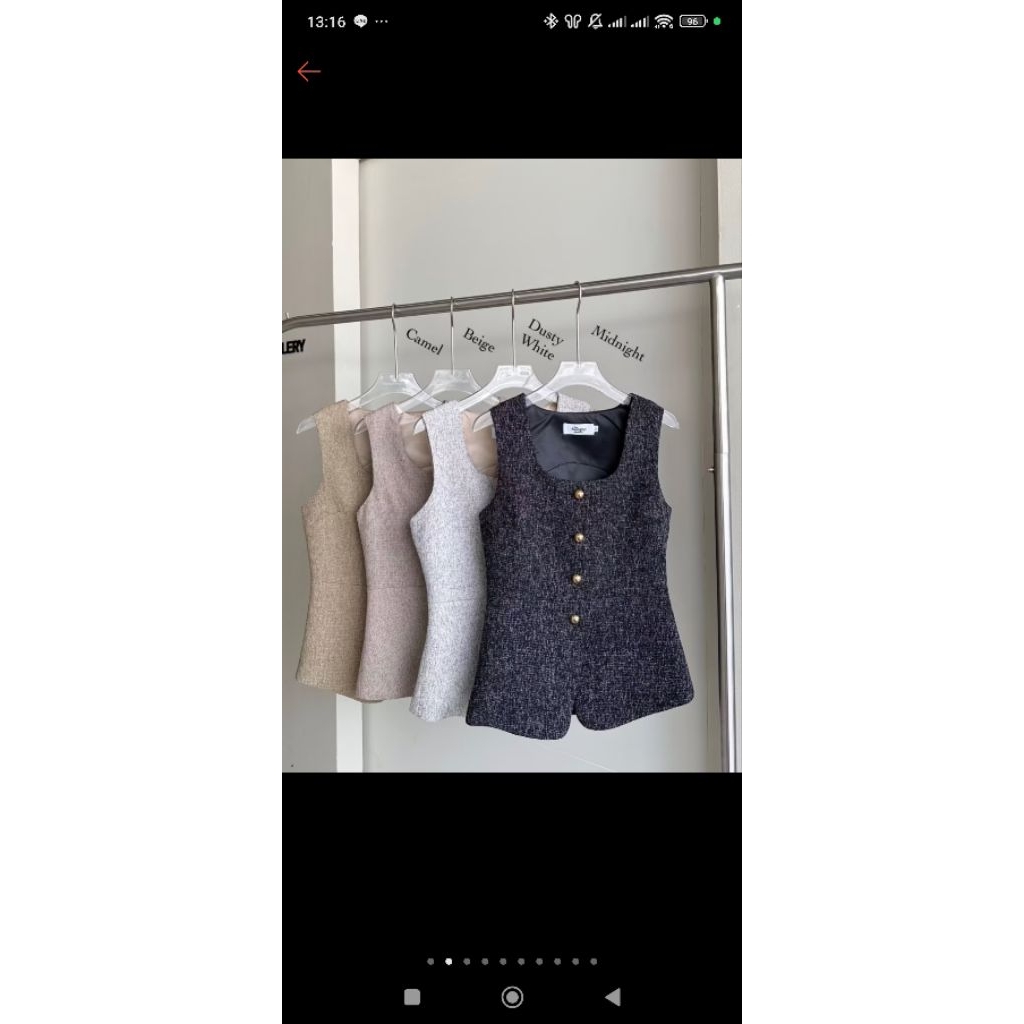 ขออนุญาติจ้าของรูปด้วยนะคะ Thesummernade : Irene vest เสื้อกั๊กผ้าทวิต