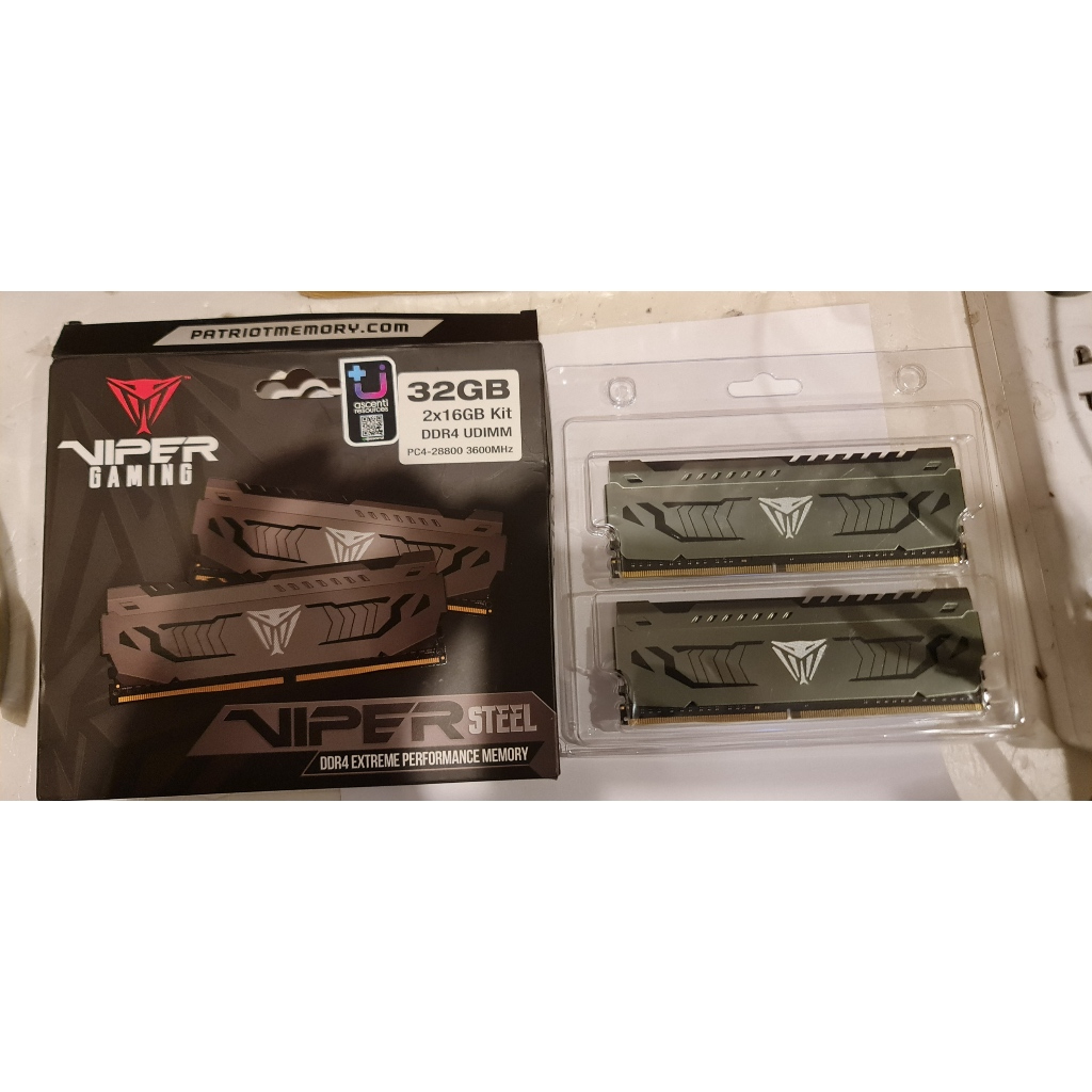 RAM DDR4 BUS3600 32GB 16GB*2 PATRIOT VIPER STEEL