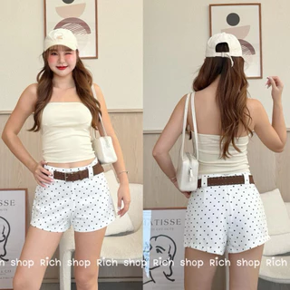 RosyBra🖤short pant กางเกงขาสั้น เอวต่ำ ลายจุด polka dot กางเกงเอวต่ำ สไตล์เกาหลี