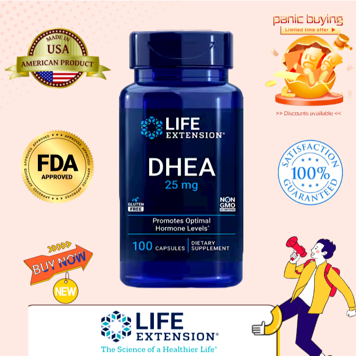DHEA 25 มก. โดย Life Extension - 100 แคปซูล