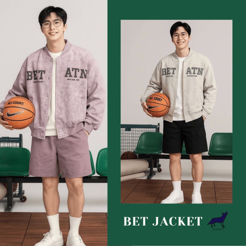 11.WOLF BET Jacket  เสื้อเชิ้ตแขนยาว เสื้อเชิ้ต เสื้อแจ๊คเก็ตผู้ชาย  / J110