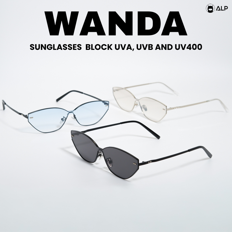 ALP แว่นตากันแดด รุ่น WANDA สไตล์โมเดิร์นมินิมอล ป้องกันUVA/UVB/UV400 น้ำหนักเบา