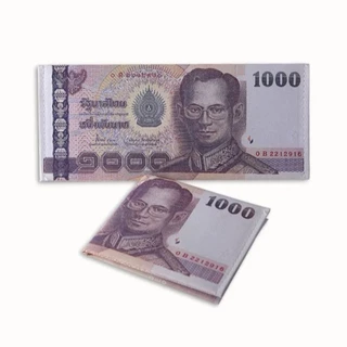 กระเป๋าสตางค์ผ้าใบลายธนบัตร 1,000