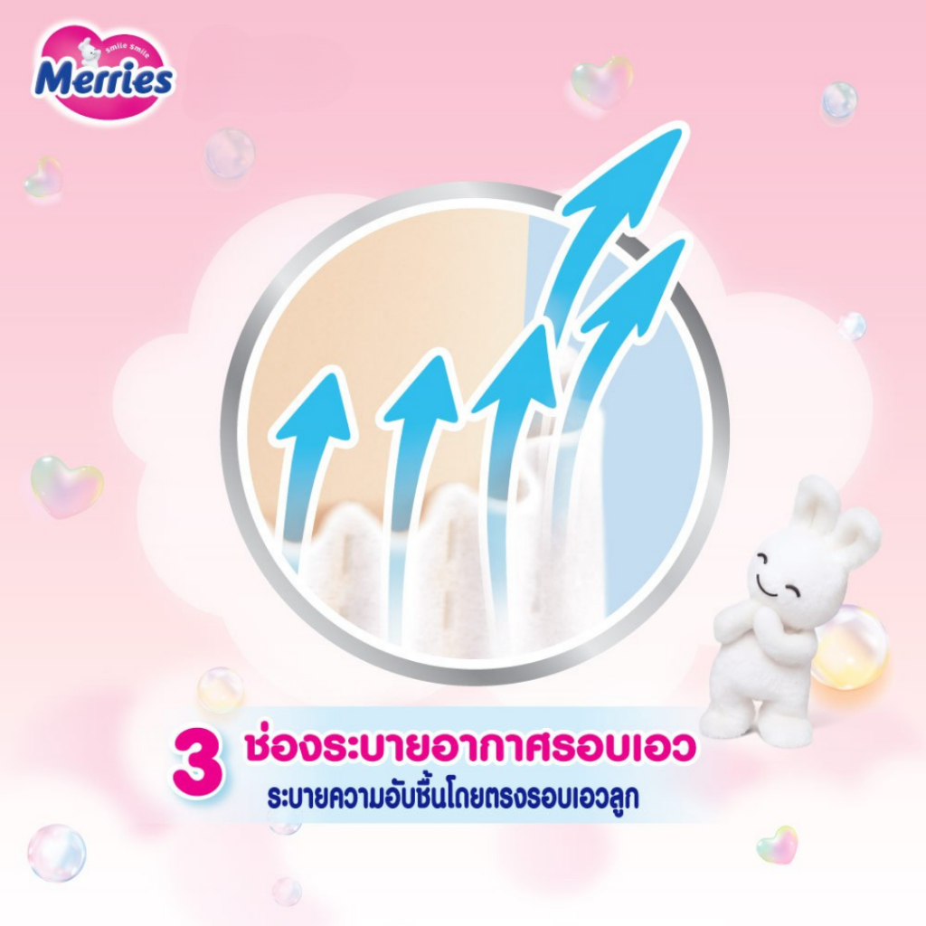 Merries เมอร์รี่ส์ ผ้าอ้อมเด็ก ชนิดกางเกง (Size S-XL) แพมเพิสเด็ก แพมเพิส ผ้าอ้อมเมอรี่ ผ้าอ้อม Baby Diaper Pants รูปที่ 4