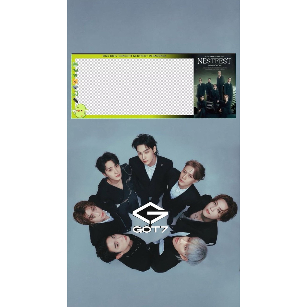 ‼️พรีออเดอร์‼️ การ์ดแข็งใส่ตั๋วอ่อนเลเซอร์ GOT7 CONCERT NESTFEST 2025 in BANGKOK