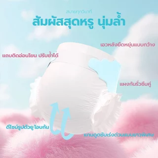 แพมเพิสเด็ก YUXi 50 ชิ้น NB-4XL กางเกงผ้าอ้อม เทป เด็กแรกเกิดถึง 3ขวบ ระบายอากาศเยี่ยม
