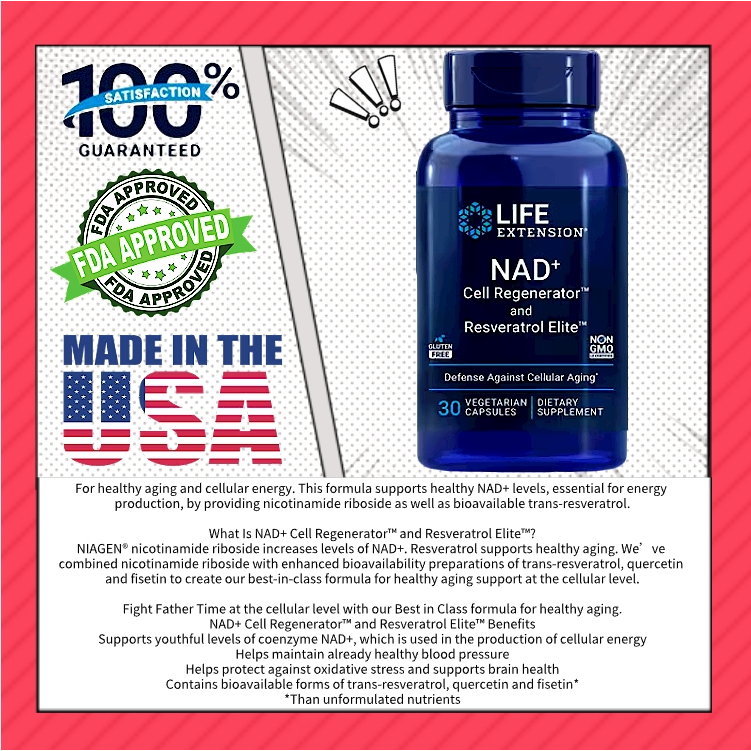 Life Extension, NAD+ Defense Against Cellular Aging 30 Vegetarian Capsules