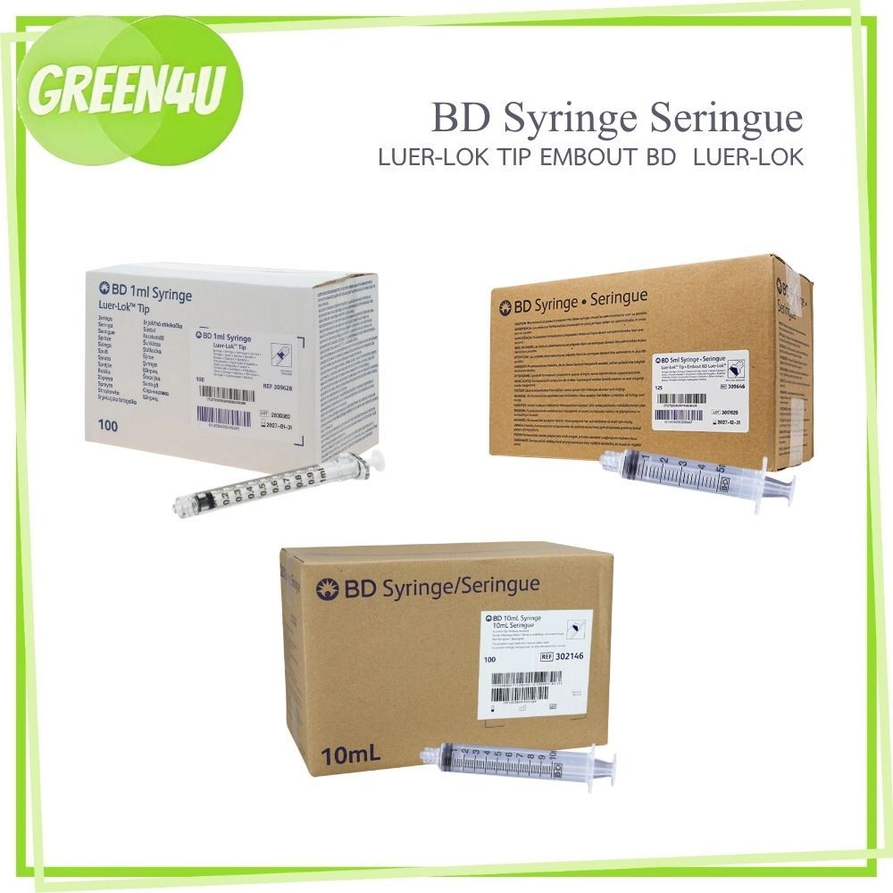 ( ยกกล่อง ) BD Syringe Luer Lock ไซริงค์ยี่ห้อ BD หัวล็อค 1ml./5ml./10ml.