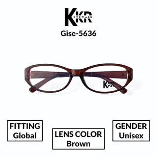KKR EYEWEAR | เลนส์กันแดด&กรองแสงสีฟ้า ค่าสายตาปกติสำเร็จรูป ค่าสายตาสั้น/ยาวเลนส์ตัดใหม่ไม่เปลี่ยนสี Gise-KDKS5636