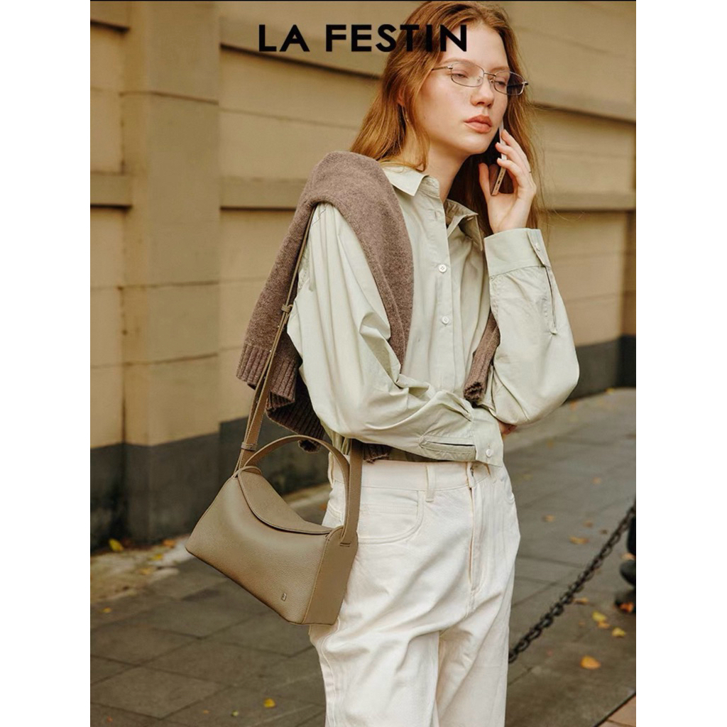 ⚡️ส่งไว พร้อมส่งในไทย LA FESTIN Lunch Cowhide Bag