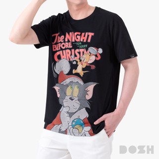 DOSH MEN'S T-SHIRTS TOM AND JERRY เสื้อยืดคอกลมผู้ชาย DTJMT5…