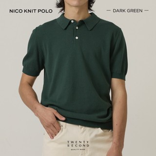 TWENTYSECOND เสื้อโปโลแขนสั้นผ้า Knit รุ่น Nico Knit Polo - …