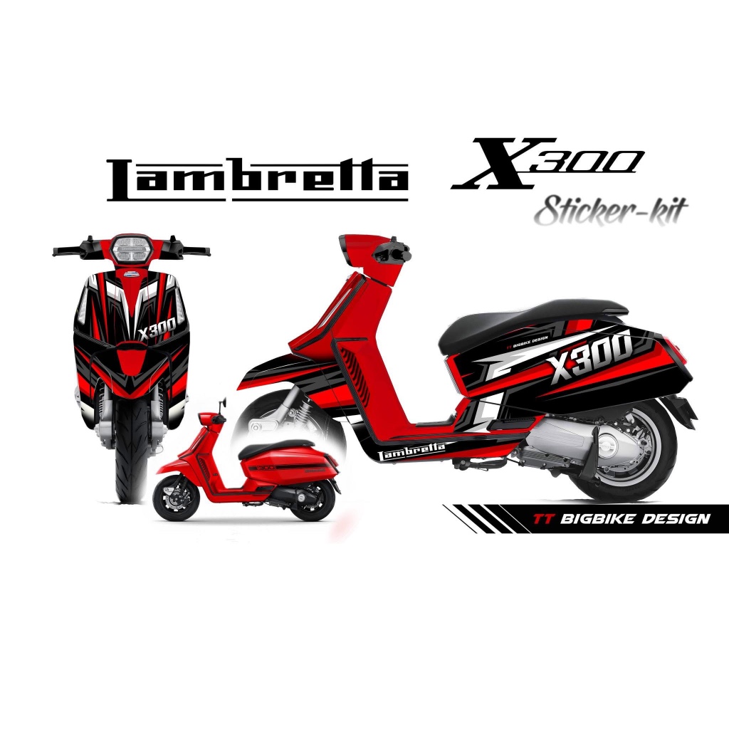 TT BIGBIKE DESIGN ชุดสติ๊กเกอร์แต่งลายรถ สำหรับ X300 ลาย TT AB-R 02