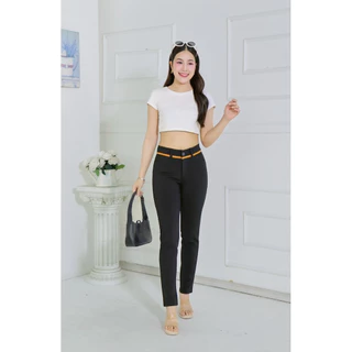 กางเกงใส่ทำงาน ผ้าโรเชฟเกรดพรีเมีย แต่งขอบกุ้น