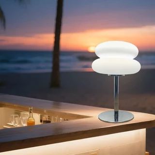 [พร้อมส่ง] โคมไฟข้างเตียง, Tri Color Dimming โคมไฟตั้งโต๊ะสไตล์ครีม, ปลั๊ก USB น่ารัก Creative ของขวัญตกแต่งห้องนั่งเล่น
