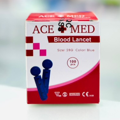ACE+MED เข็มตรวจน้ำตาล (ใช้กับเครื่อง GLUCO ONE รุ่น BG-03) 100ชิ้น/กล่อง
