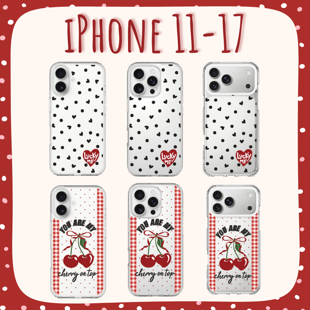 HI-SHIELD Phone Case เคสมือถือใสพิมพ์ลาย Polka Dot [for iPhone11/12/13/14/15/16/17]