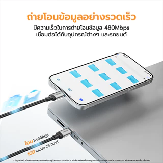 CUKTECH CTC615W 6A 240W สายชาร์จเร็ว USB-C ความยาว 1.5 เมตร รองรับการชาร์จ PD3.1 สำหรับ iPhone 17 -2Y