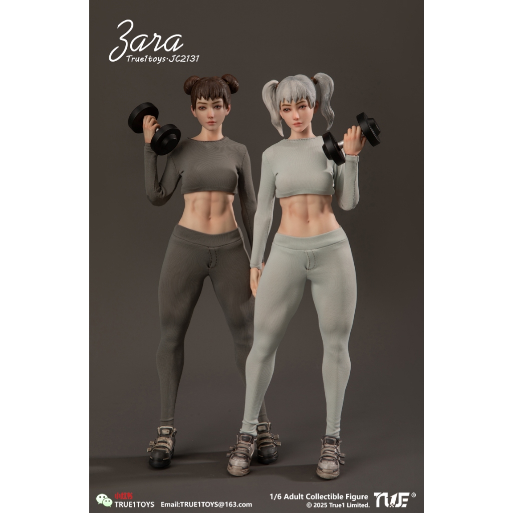 พรีออเดอร์ True1Toys JC2131A / JC2131B 1/6 Sporty Girl ZARA (Gray Hair Version / Brown Hair Version)