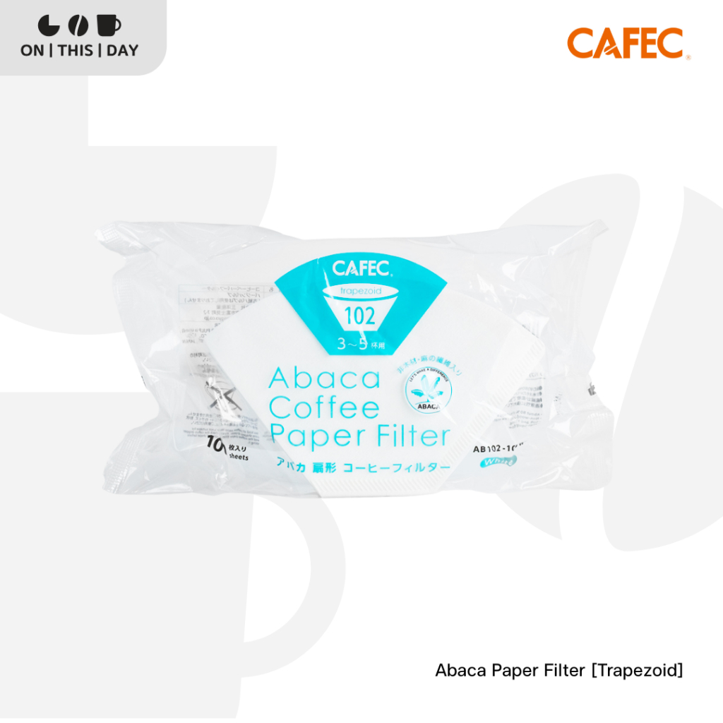 CAFEC Abaca Paper Filter [Trapezoid] กระดาษกรองกาแฟ ขนาด 101 / 102