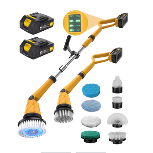 Qimedo 🔥 8in1 แปรงขัดไฟฟ้าไร้สาย แปรงขัดไร้สาย 1500 RPM Electric Spin Scrubber ที่ขัดห้องน้ำไฟฟ้า แปรงทำความสะอา