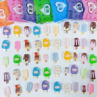 ของเล่นถุงซ่อนไอศกรีม/ไอติมเรืองแสงในที่มืดแบบ DIY สร้างสรรค์ ของเล่นเรซิน ของเล่นอาหารที่เหมือนจริง ของเล่นรางวัลสำหรับ