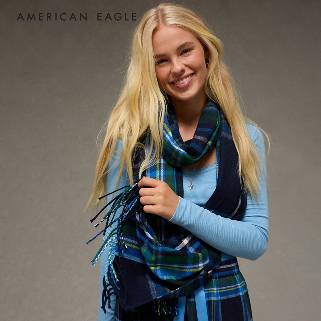 American Eagle Tartan Plaid Scarf ผ้าพันคอ ผู้หญิง (NWAC 042-4091-400)