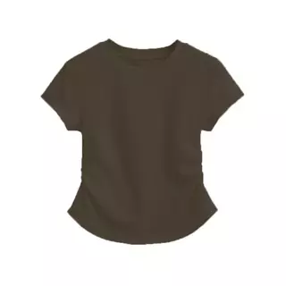 ส่วนลดพิเศษ ดีไซน์เก๋ พลางหุ่น เสื้อลำลองผู้หญิง คอกลม แขนสั้น สีขาว สีดำ ใส่เที่ยวในวันสบาย ๆ เนื้อผ้านุ่มเบาสัมผัสเย็น
