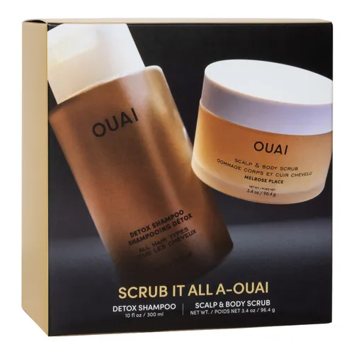 OUAI Scrub It All A-Ouai Duo (Limited Edition) Travel Kit เซ็ทสครับ สำหรับหนังศีรษะ