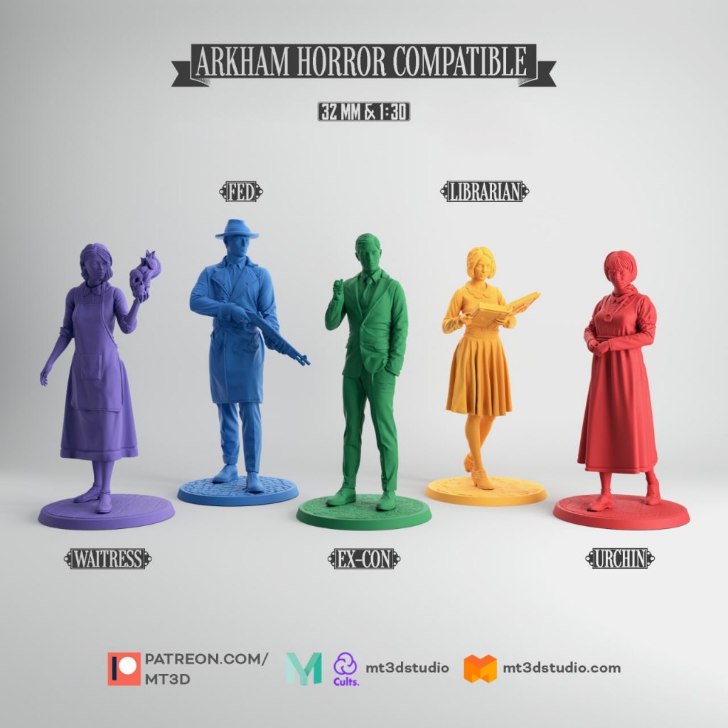 Arkham Horror Vol.1 : Collection : Miniature Resin โมเดลบอร์ดเกม ผลิตตามสั่ง Class DnD Tabletop
