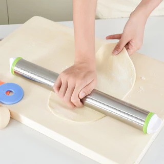 ที่นวดแป้งสแตนเลสแท้ ปรับได้4ระดับ และ แบบด้ามไม้ อย่างดี Rolling Pin