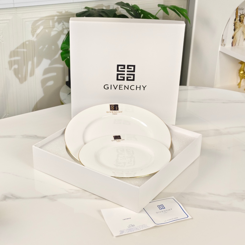 Givenchy premium bone china dining plate, 8-inch+10 inch Western dining plate, home size plate